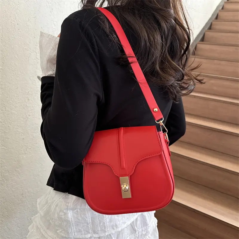 White Saddle Shoulder Bag for Women