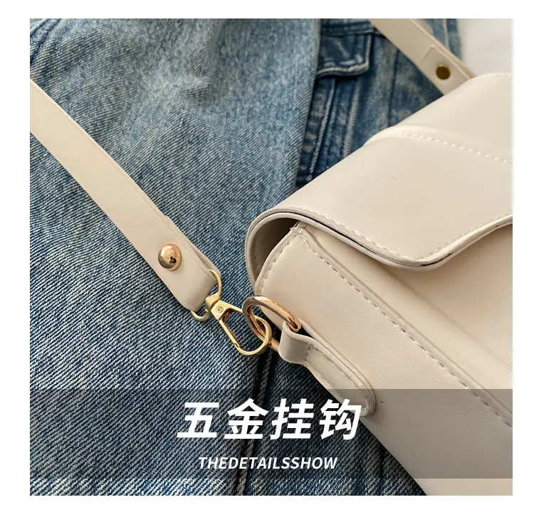 White Saddle Shoulder Bag for Women — feature 5