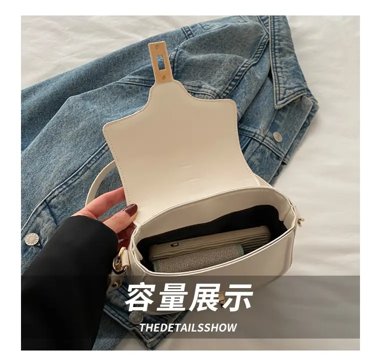 White Saddle Shoulder Bag for Women — feature 6