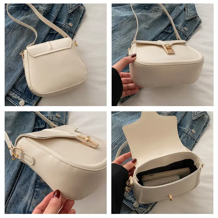White Saddle Shoulder Bag for Women — feature 7