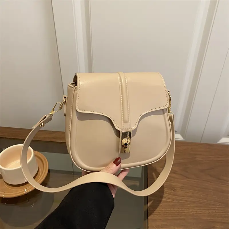 White Saddle Shoulder Bag for Women
