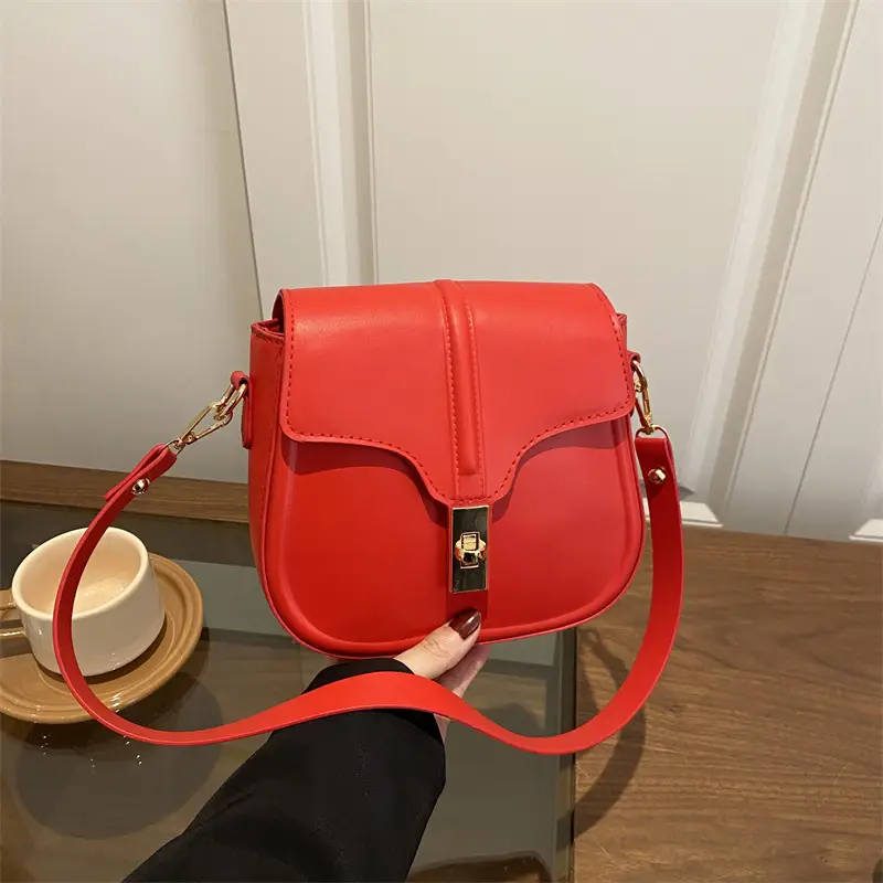 White Saddle Shoulder Bag for Women