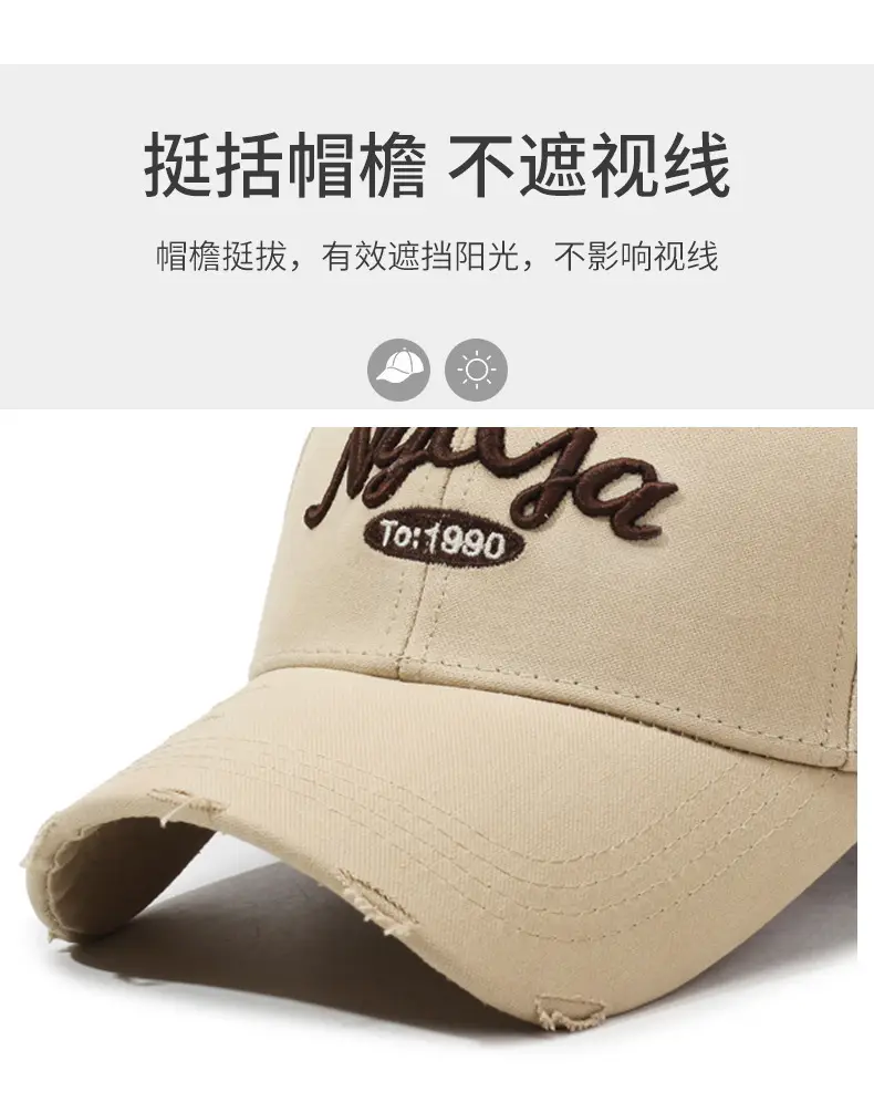 Neaia Embroidered Beige Baseball Cap for Men Women — feature 2