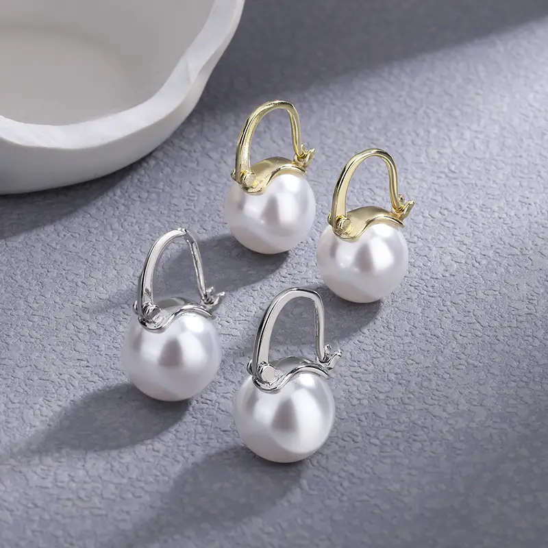 Pearl French Earrings Light Luxury Elegant - Image 2