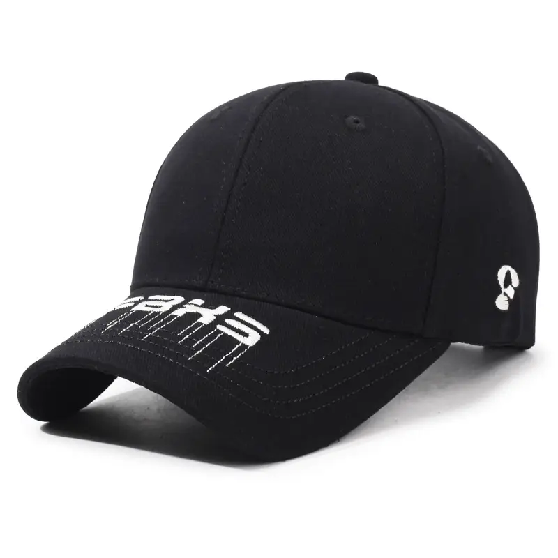 Black Vintage Baseball Cap for Men Women Street Fashion