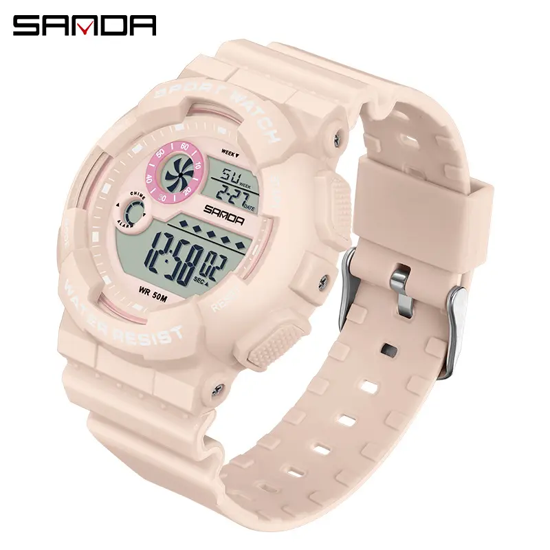 Sanda Digital Sport Watch Black Waterproof for Men Women - Image 7