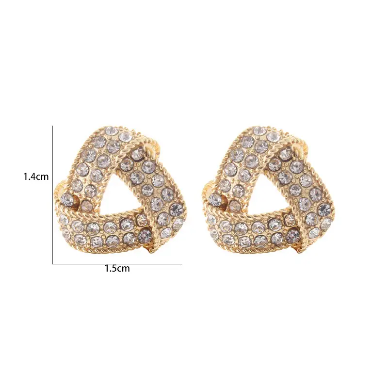 Triangle Earrings Gold Sparkle Summer Wear — feature 8