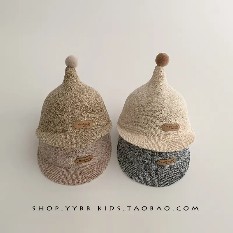 Blue Woven Duck Tongue Straw Hat for Kids