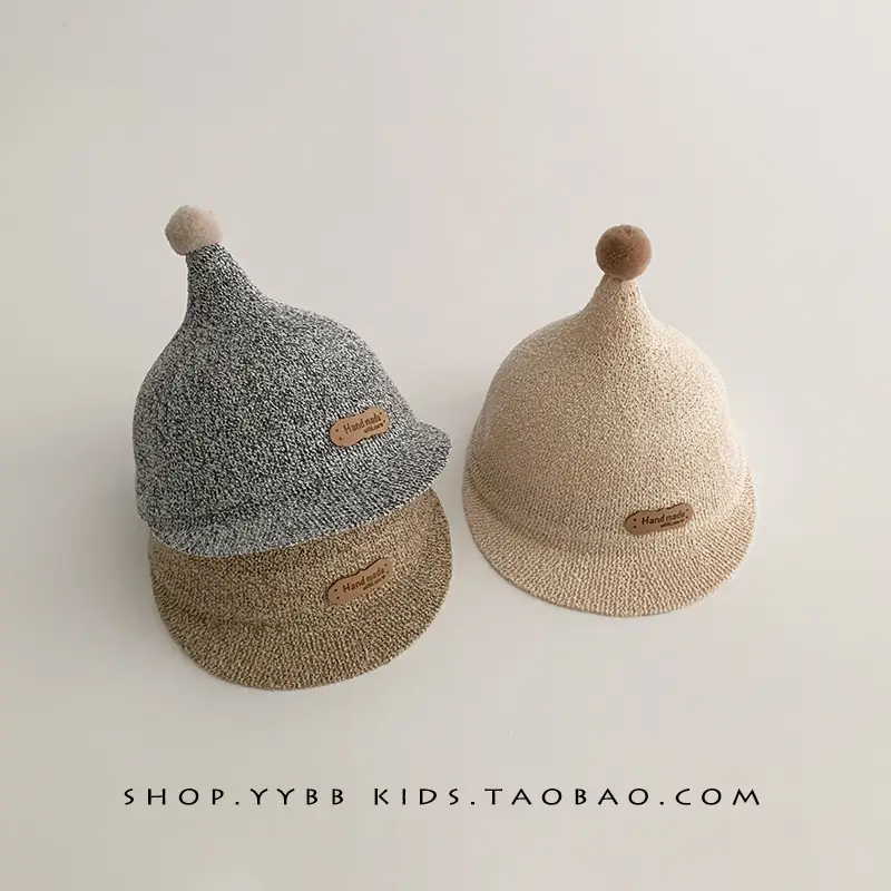 Blue Woven Duck Tongue Straw Hat for Kids