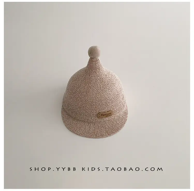 Blue Woven Duck Tongue Straw Hat for Kids — feature 13