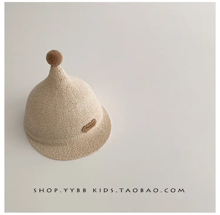 Blue Woven Duck Tongue Straw Hat for Kids — feature 5