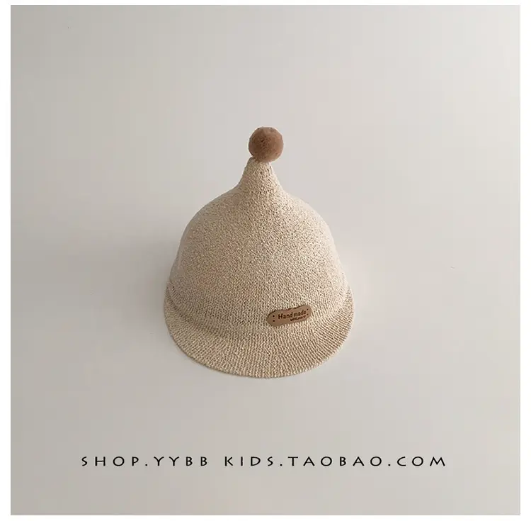 Blue Woven Duck Tongue Straw Hat for Kids — feature 9