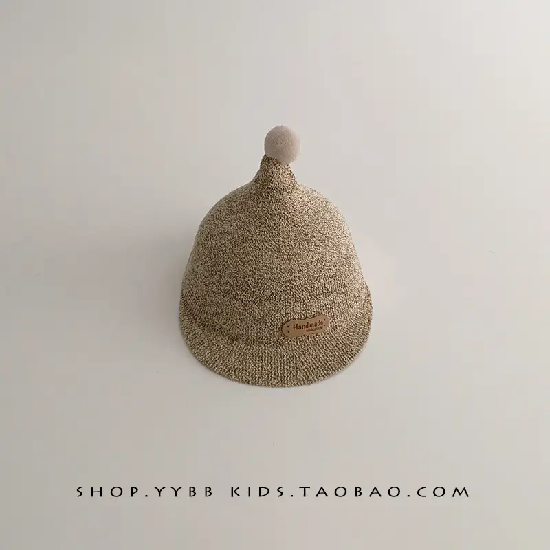 Blue Woven Duck Tongue Straw Hat for Kids
