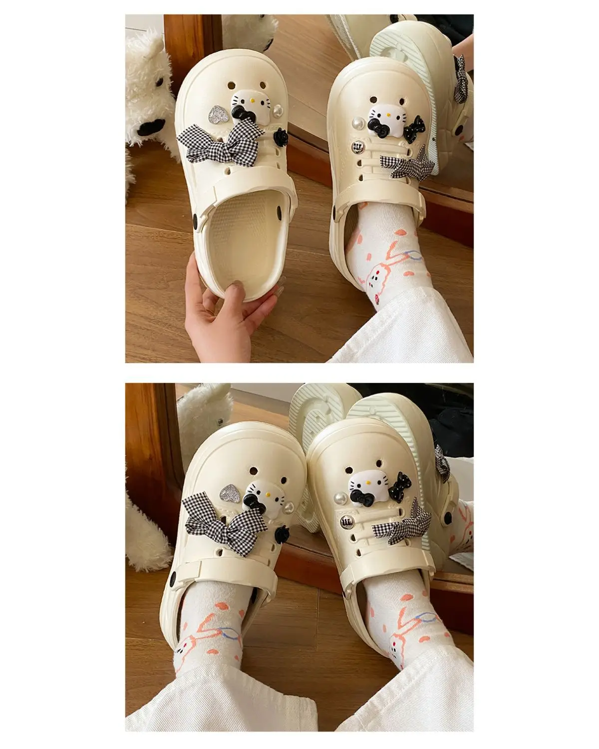 Women's Black Bow Cat EVA Sandals Summer — feature 15