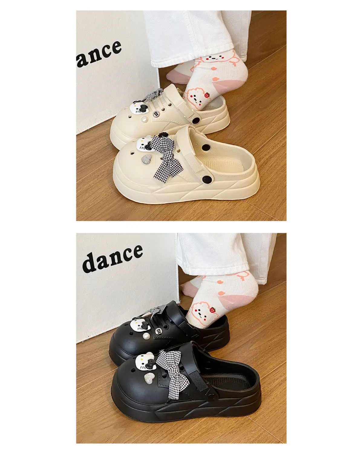 Women's Black Bow Cat EVA Sandals Summer — feature 18