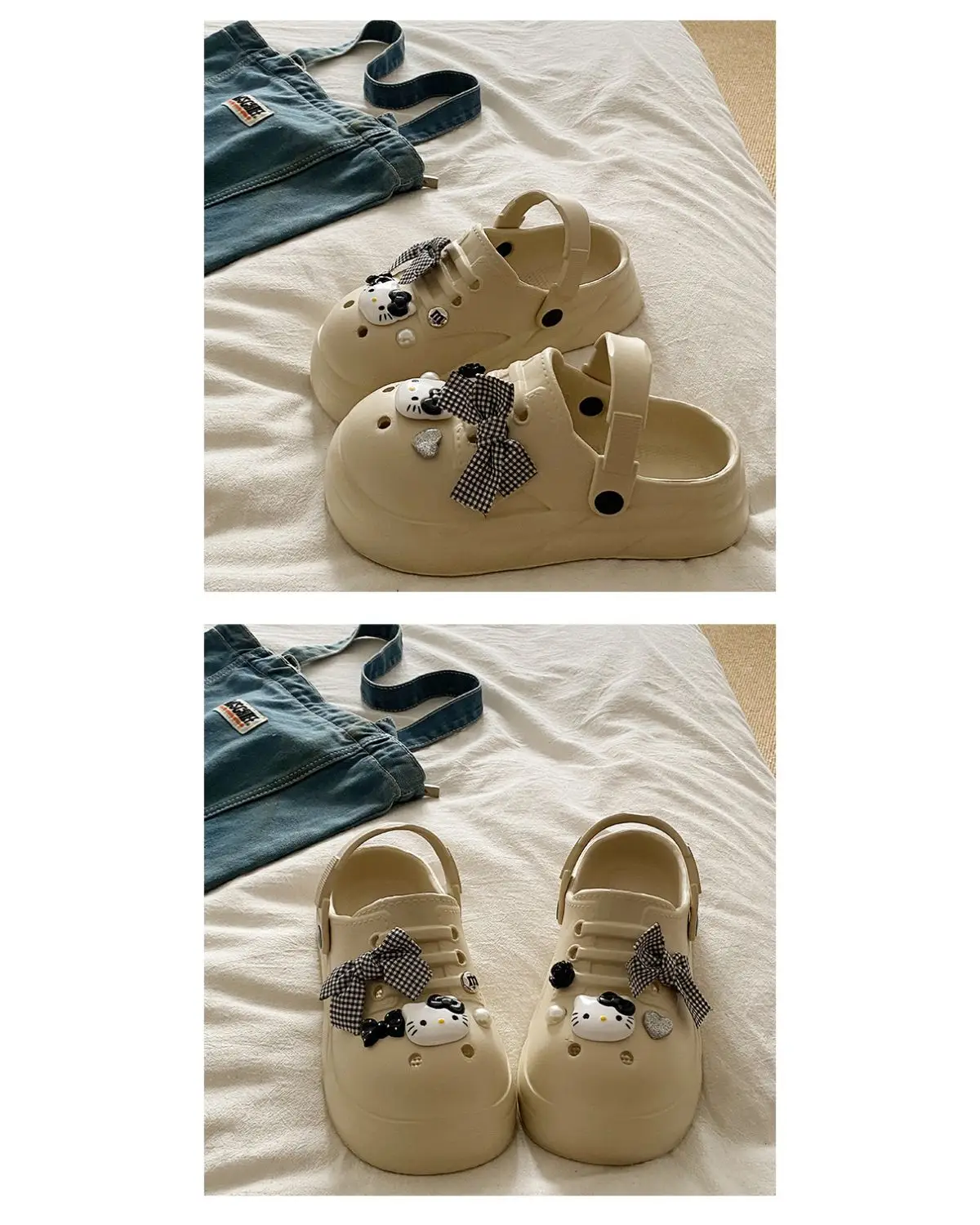 Women's Black Bow Cat EVA Sandals Summer — feature 22