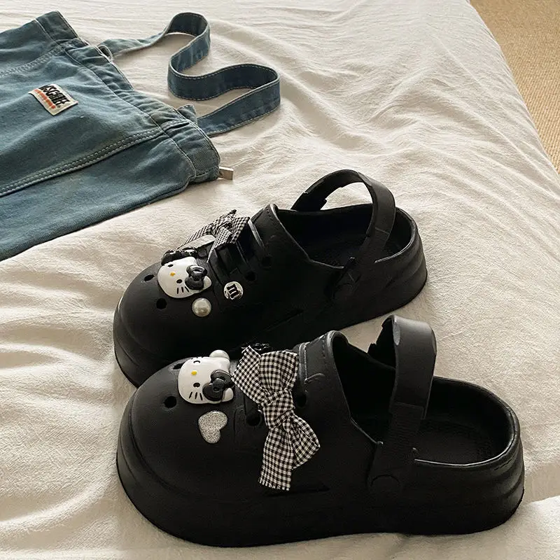 Women's Black Bow Cat EVA Sandals Summer — feature 31