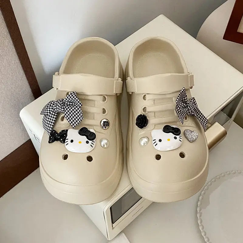 Women's Black Bow Cat EVA Sandals Summer — feature 34