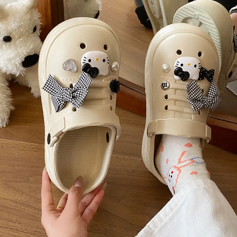 Women's Black Bow Cat EVA Sandals Summer — feature 36