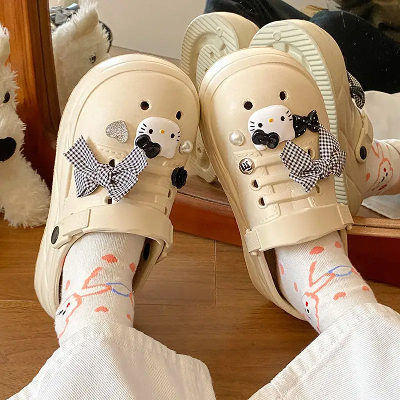 Women's Black Bow Cat EVA Sandals Summer — feature 37