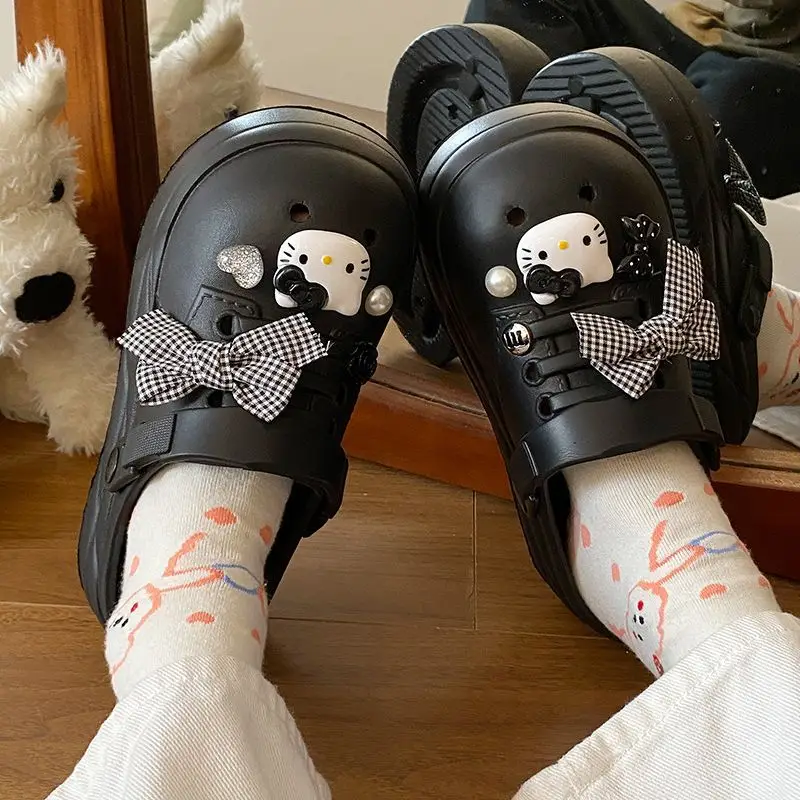 Women's Black Bow Cat EVA Sandals Summer — feature 38