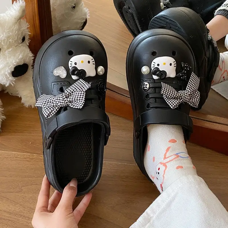 Women's Black Bow Cat EVA Sandals Summer — feature 39