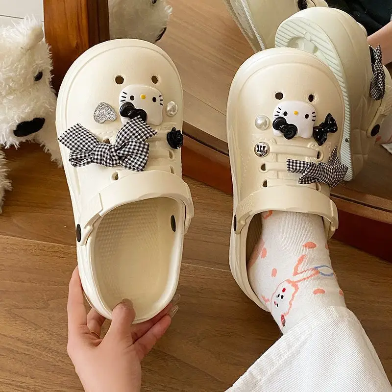 Women's Black Bow Cat EVA Sandals Summer — feature 40