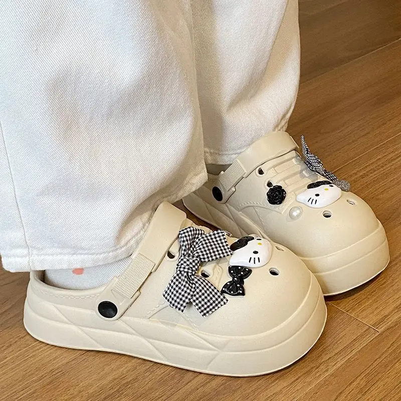 Women's Black Bow Cat EVA Sandals Summer — feature 41