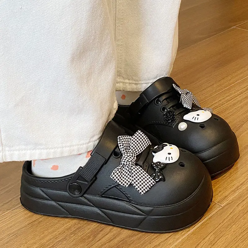 Women's Black Bow Cat EVA Sandals Summer — feature 42