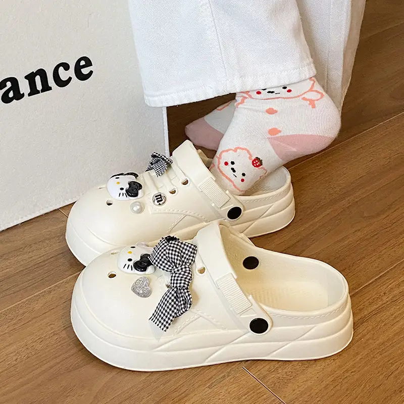 Women's Black Bow Cat EVA Sandals Summer — feature 44