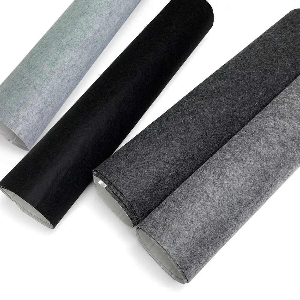 Cross-border hot selling self-adhesive flocking cloth 1mm adhesive flocking cloth black felt easy to cut easy to stick — feature 3