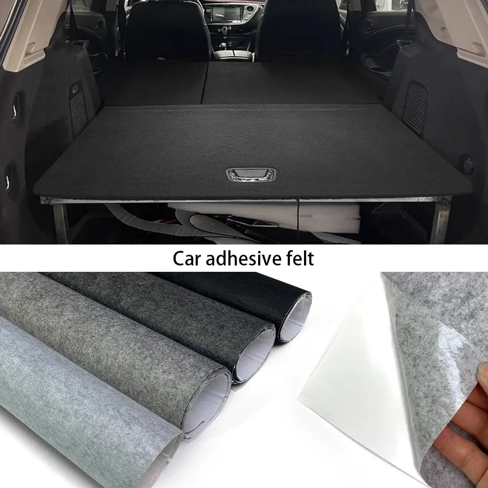 Cross-border hot selling self-adhesive flocking cloth 1mm adhesive flocking cloth black felt easy to cut easy to stick — feature 4