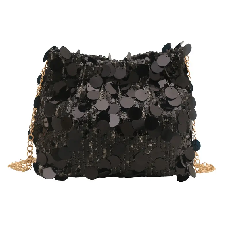 High-End Silver Sequin Crossbody Bag for Women - Image 8