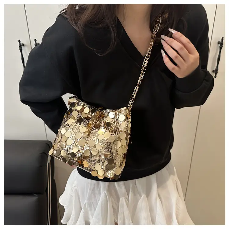 High-End Silver Sequin Crossbody Bag for Women — feature 14
