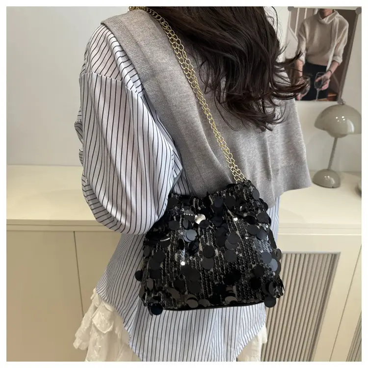 High-End Silver Sequin Crossbody Bag for Women — feature 19