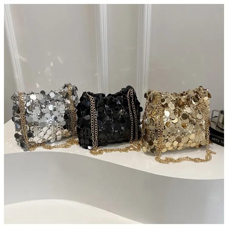 High-End Silver Sequin Crossbody Bag for Women — feature 20