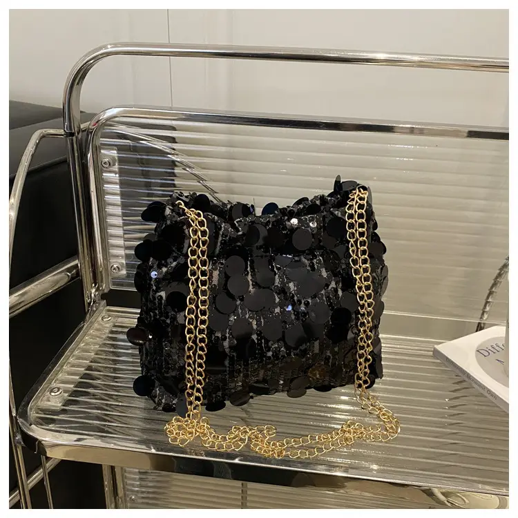 High-End Silver Sequin Crossbody Bag for Women — feature 21