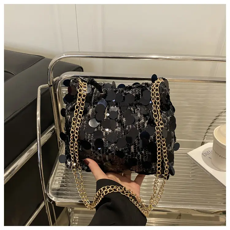 High-End Silver Sequin Crossbody Bag for Women — feature 22