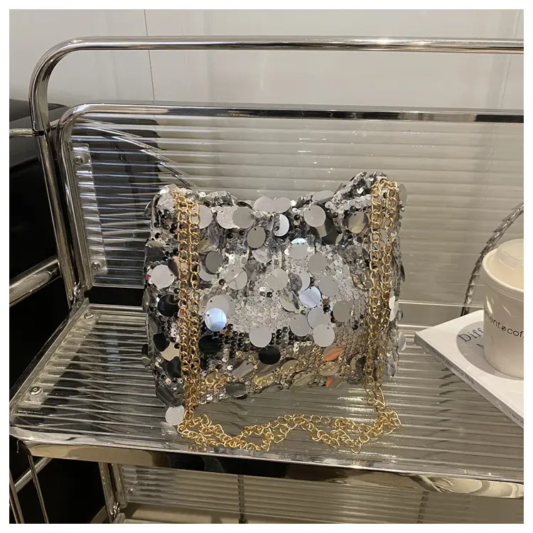High-End Silver Sequin Crossbody Bag for Women — feature 23