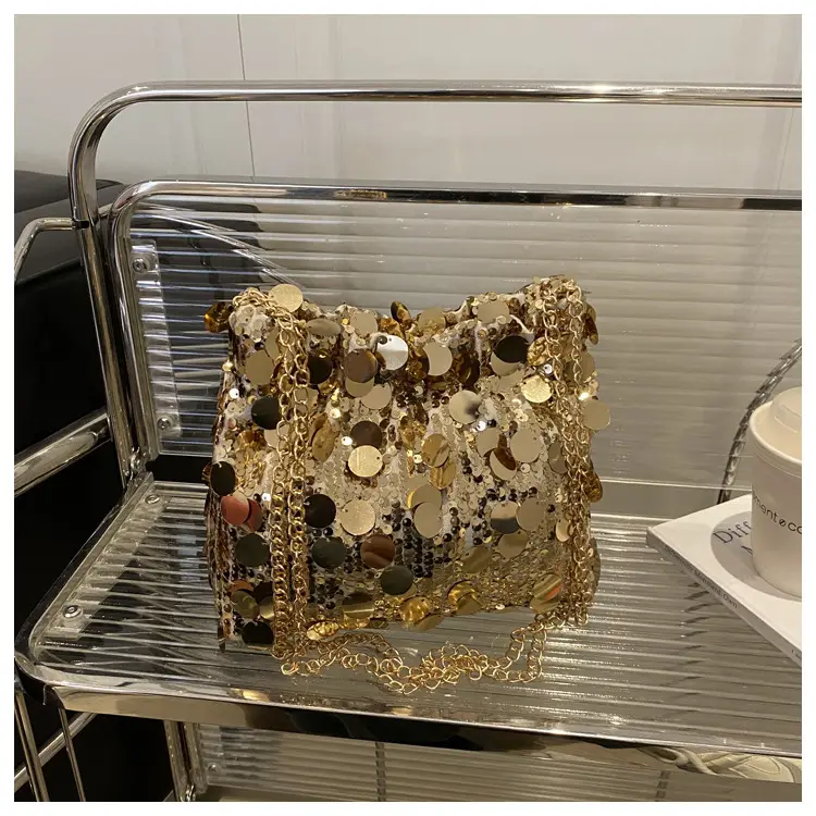 High-End Silver Sequin Crossbody Bag for Women — feature 25