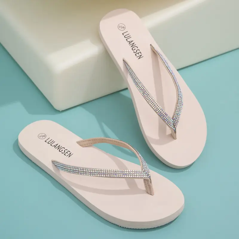 Heightened Thick-Soled Flip-Flops for Women to Wear Outside, Increased Soft-Soled Pure Color Flip-Flops, Niche Ins Sandals - Image 5