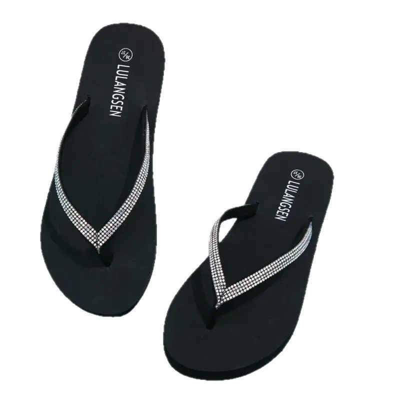 Heightened Thick-Soled Flip-Flops for Women to Wear Outside, Increased Soft-Soled Pure Color Flip-Flops, Niche Ins Sandals - Image 7