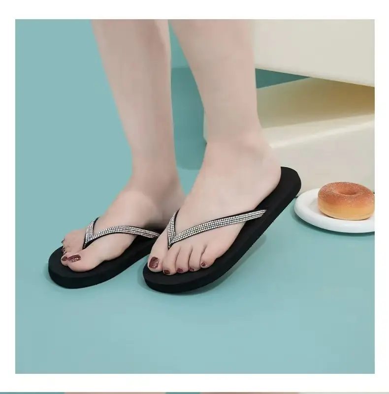 Heightened Thick-Soled Flip-Flops for Women to Wear Outside, Increased Soft-Soled Pure Color Flip-Flops, Niche Ins Sandals — feature 11