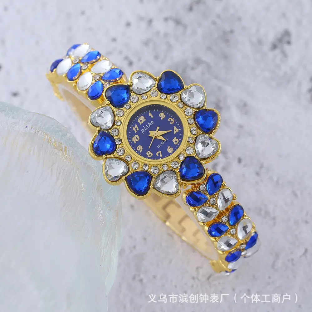 Golden Red Diamond Women's Watch with Quartz Movement - Image 7