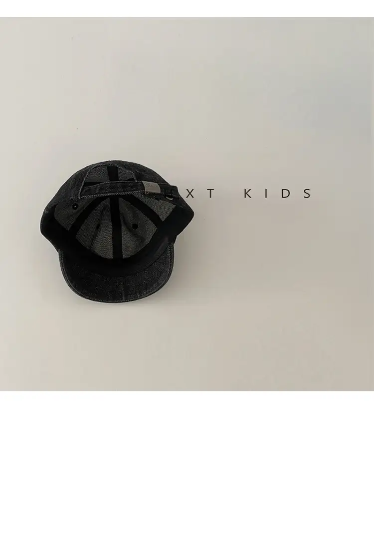 Baby Denim Cap with Bear Embroidery Washable Soft Top Hat — feature 8