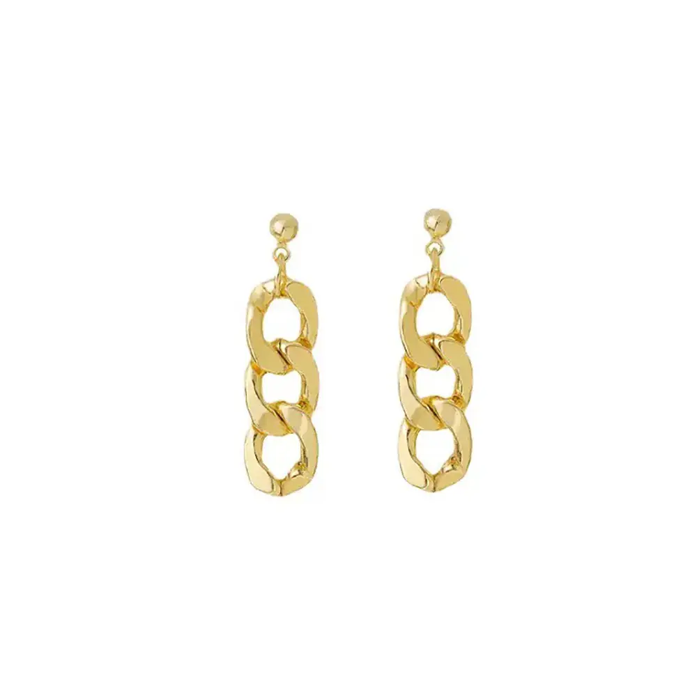 Silver & Gold Chain Earrings for Women - Image 7