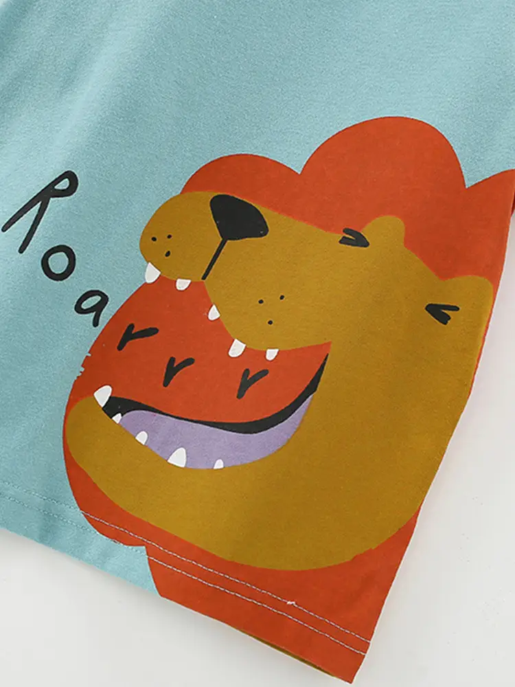 European & American Boys T-Shirt Shorts Set Summer - Image 4