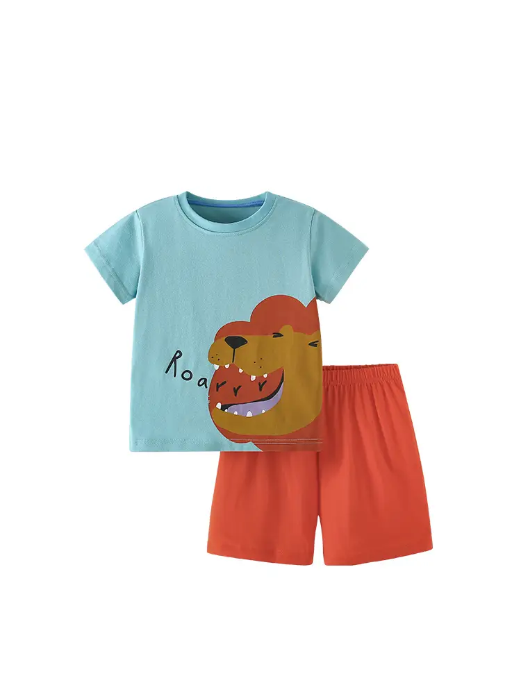 European & American Boys T-Shirt Shorts Set Summer - Image 6