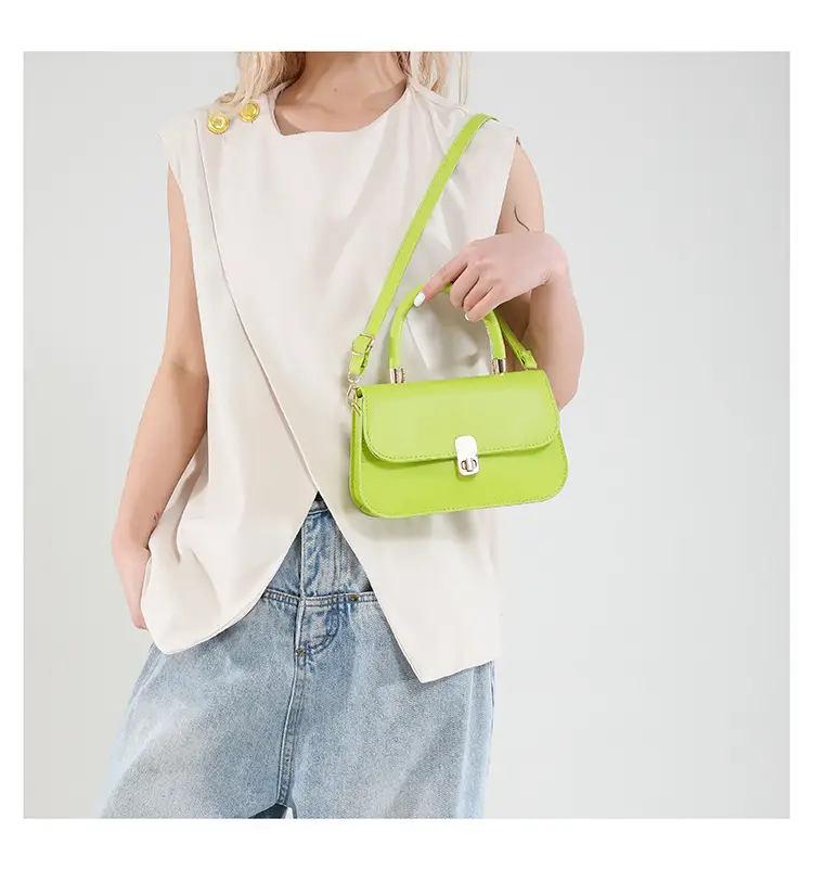 Women's Cream Textured Shoulder Crossbody Bag with Gold Clasp — feature 18