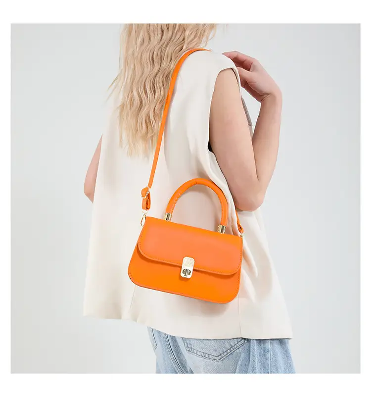 Women's Cream Textured Shoulder Crossbody Bag with Gold Clasp — feature 21